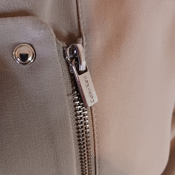 Size 6 /Small Calvin Klein Moto Style Jacket Casual Business Old Money Spring - Picture 9 of 11